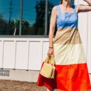 STAUD block color dress small